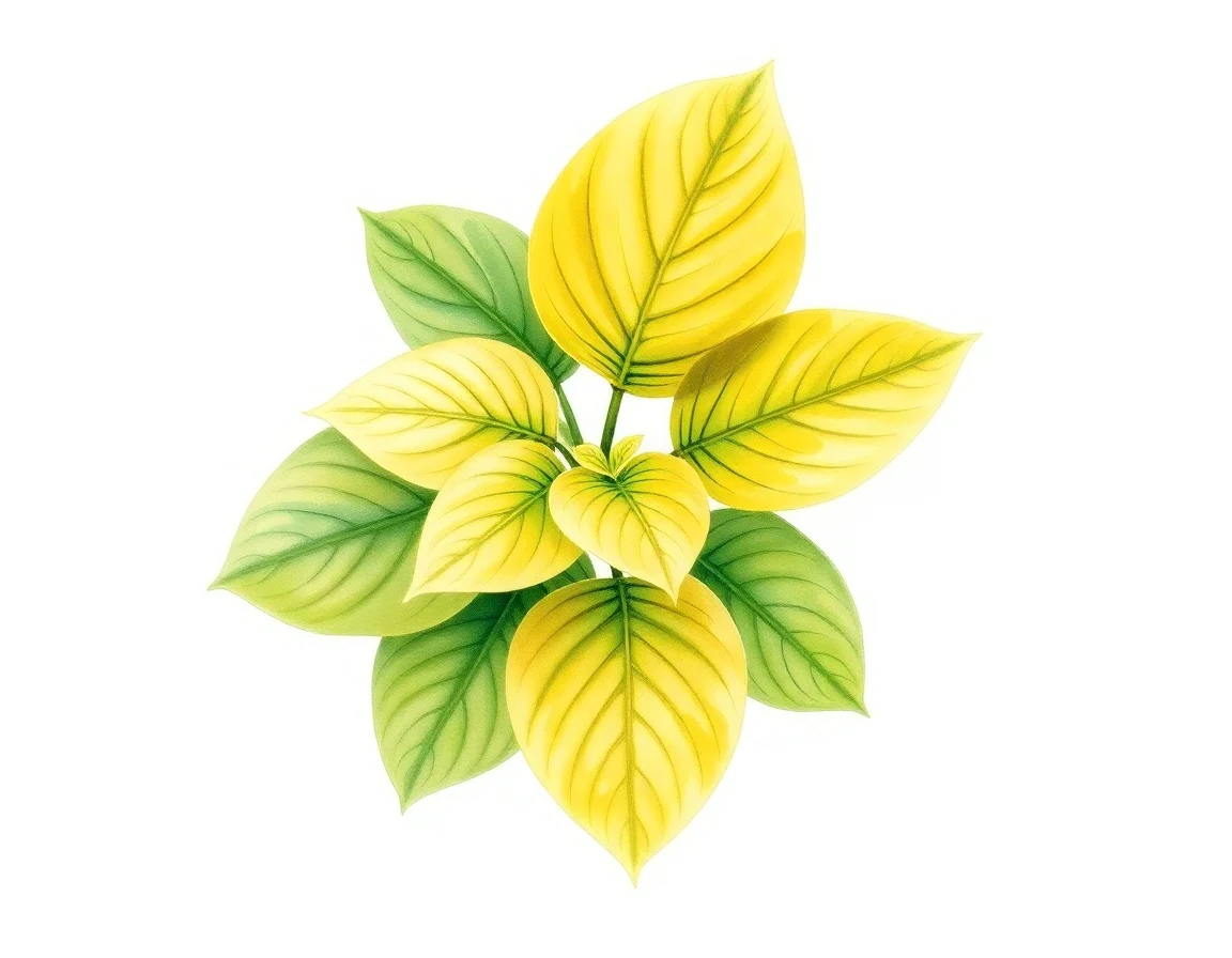 Watercolor illustration of Hosta 'Oh by Gosh'