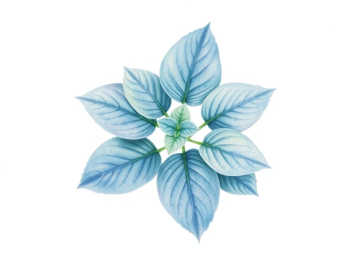 Watercolor illustration of Hosta 'Olympic Edger'