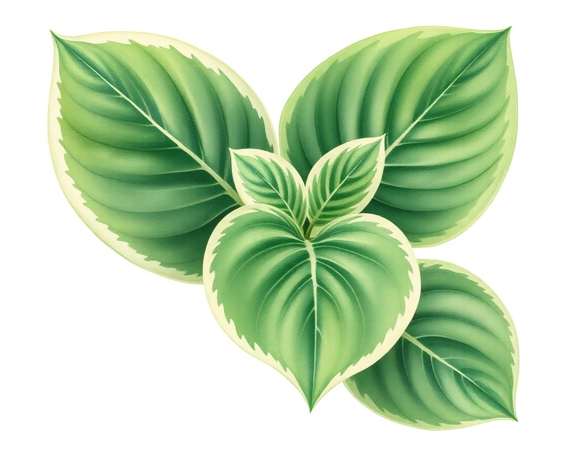 Watercolor illustration of Hosta 'Parthenon'