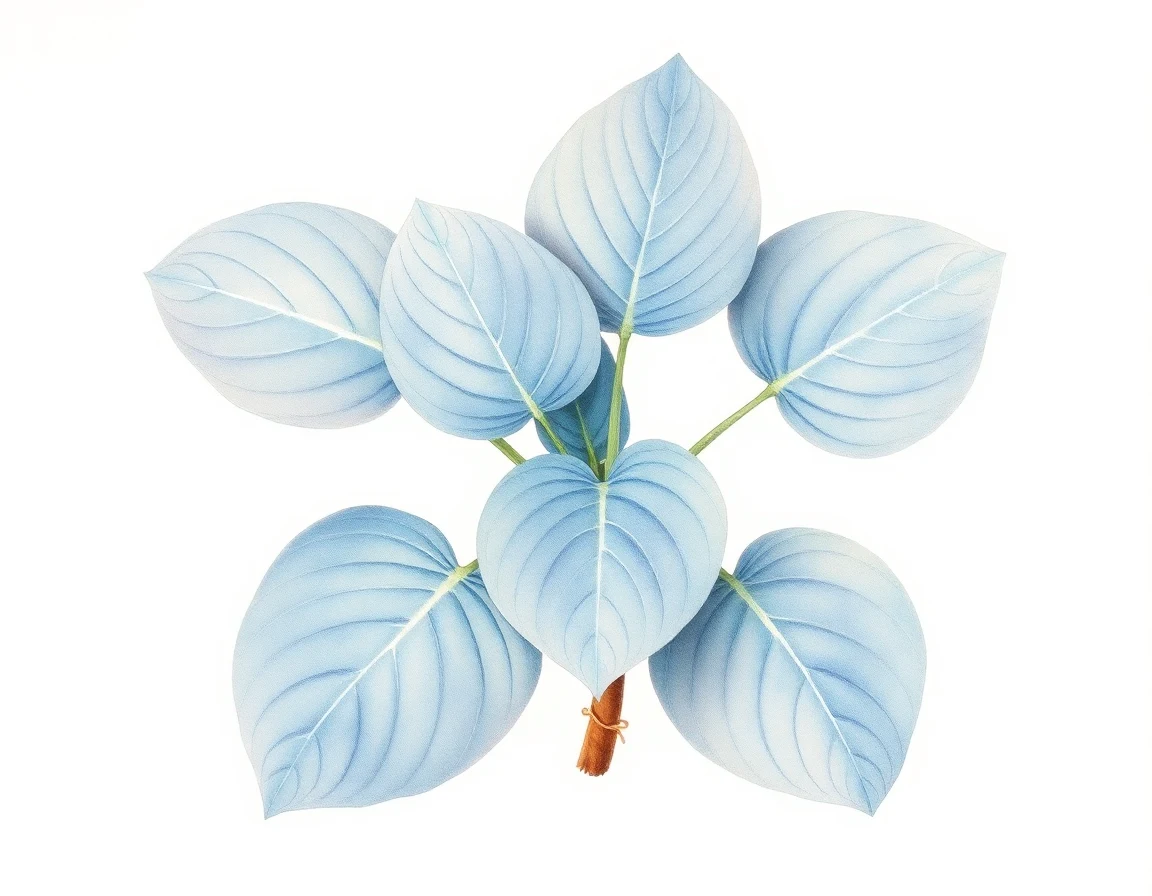 Watercolor illustration of Hosta 'Party Popper'