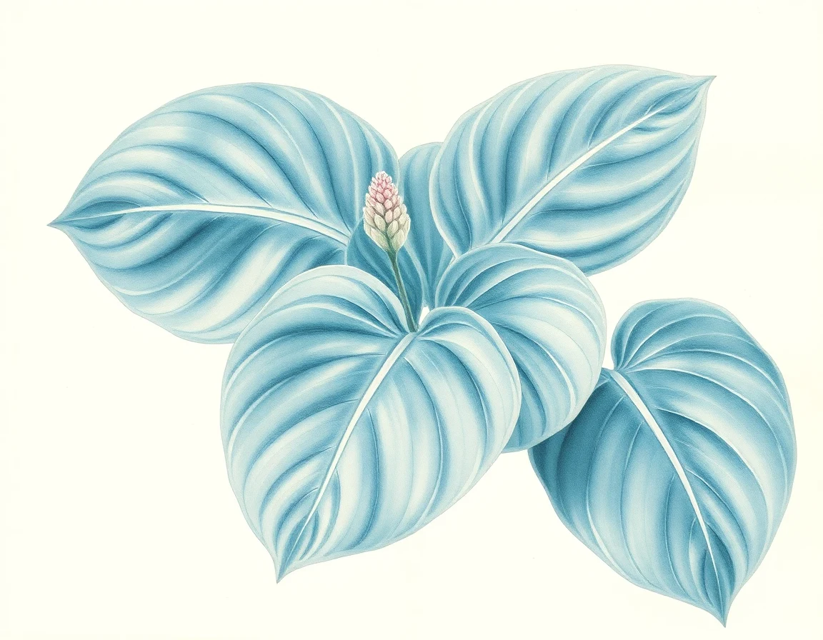Watercolor illustration of Hosta 'Patricia's Paragon'