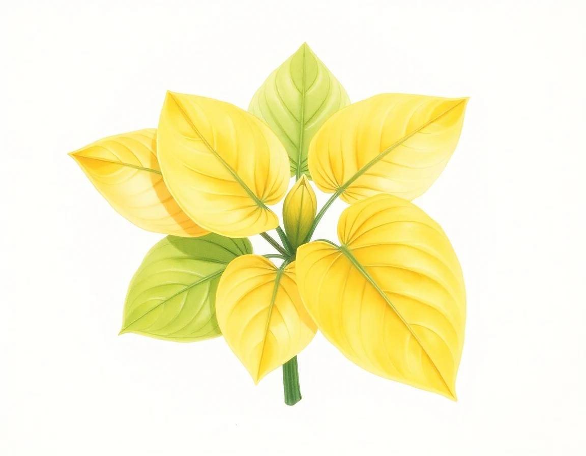 Watercolor illustration of Hosta 'Peg O' My Heart'