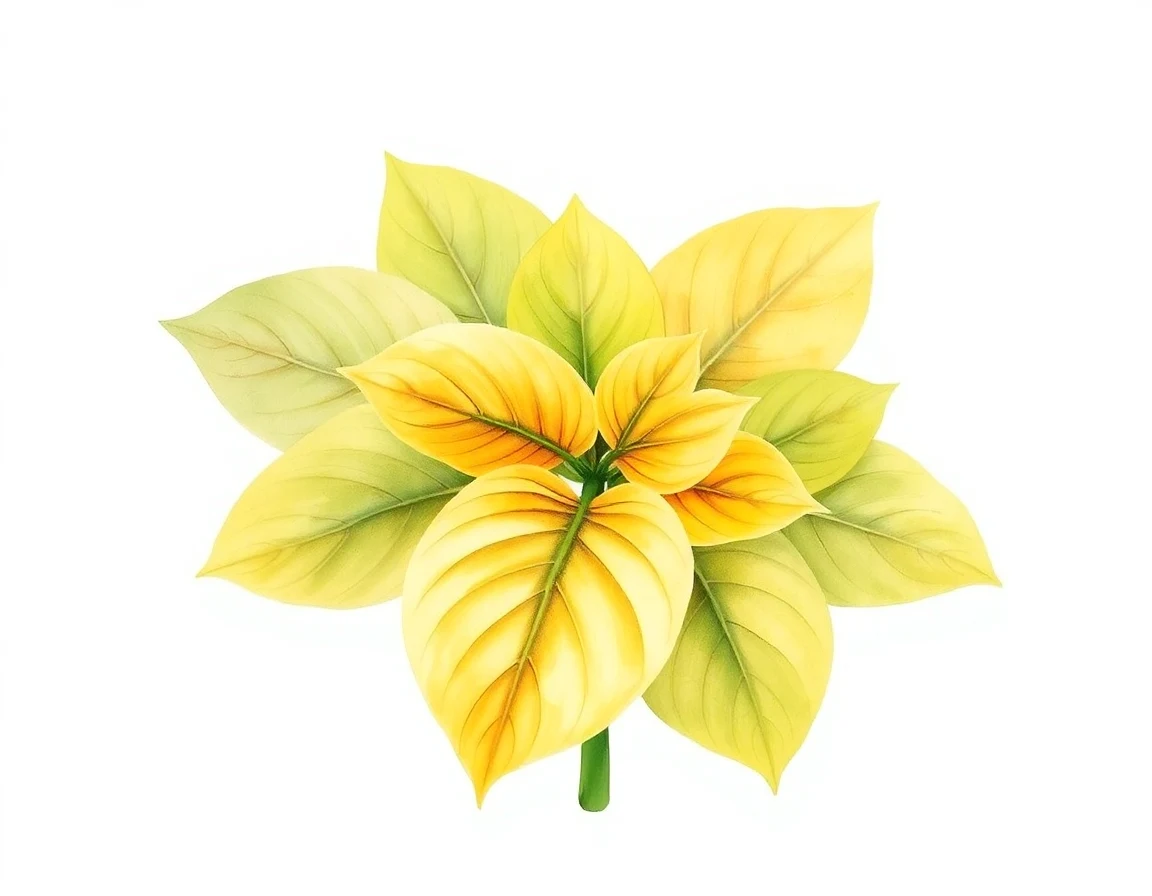 Watercolor illustration of Hosta 'Pete's Multi Color'