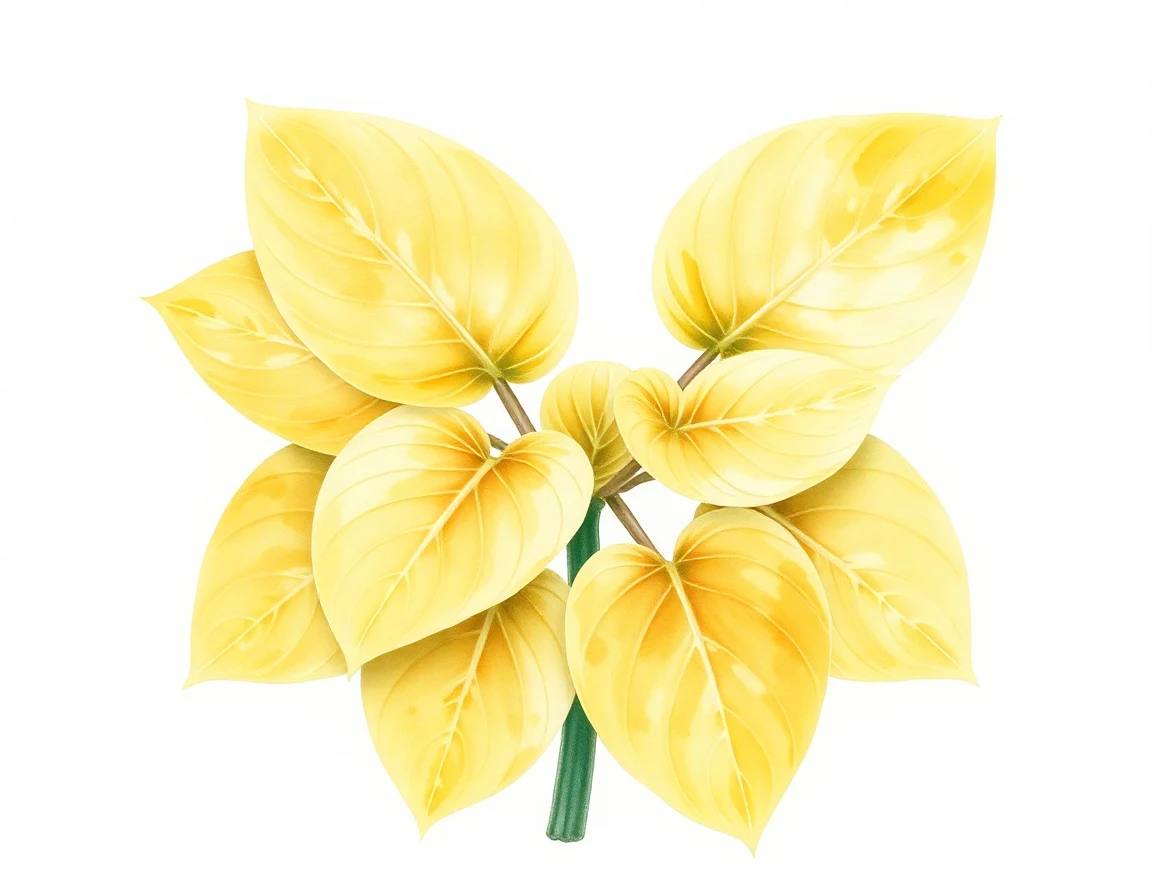 Watercolor illustration of Hosta 'Porcelain Vase'