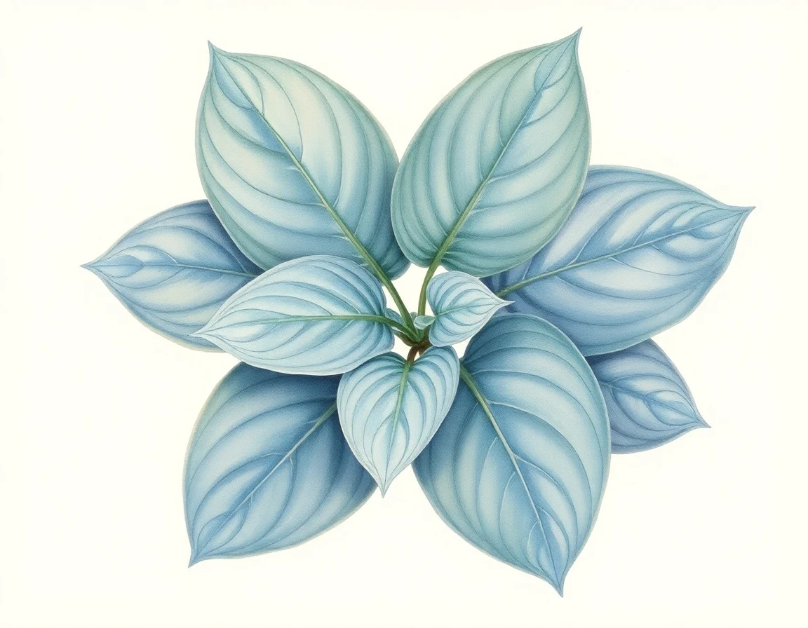 Watercolor illustration of Hosta 'Prairie Dawn'