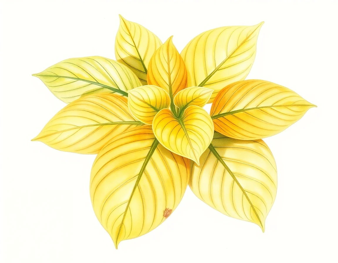Watercolor illustration of Hosta 'Prairieland Memories'