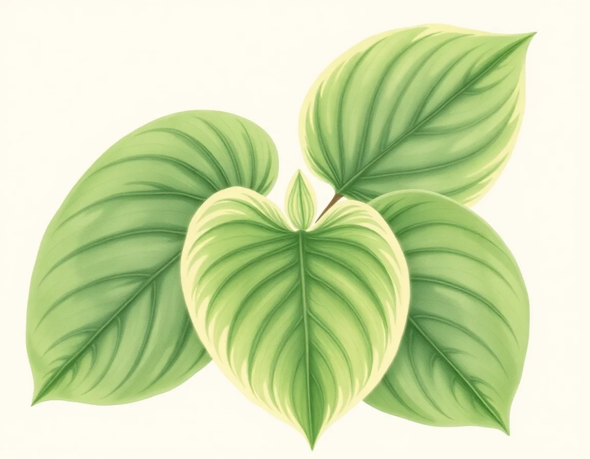 Watercolor illustration of Hosta 'Princess Johnnie'
