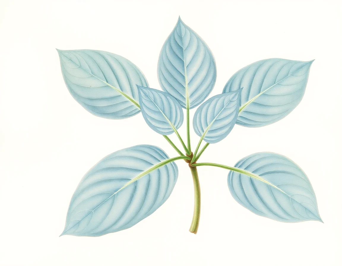 Watercolor illustration of Hosta 'Quinnipiac'