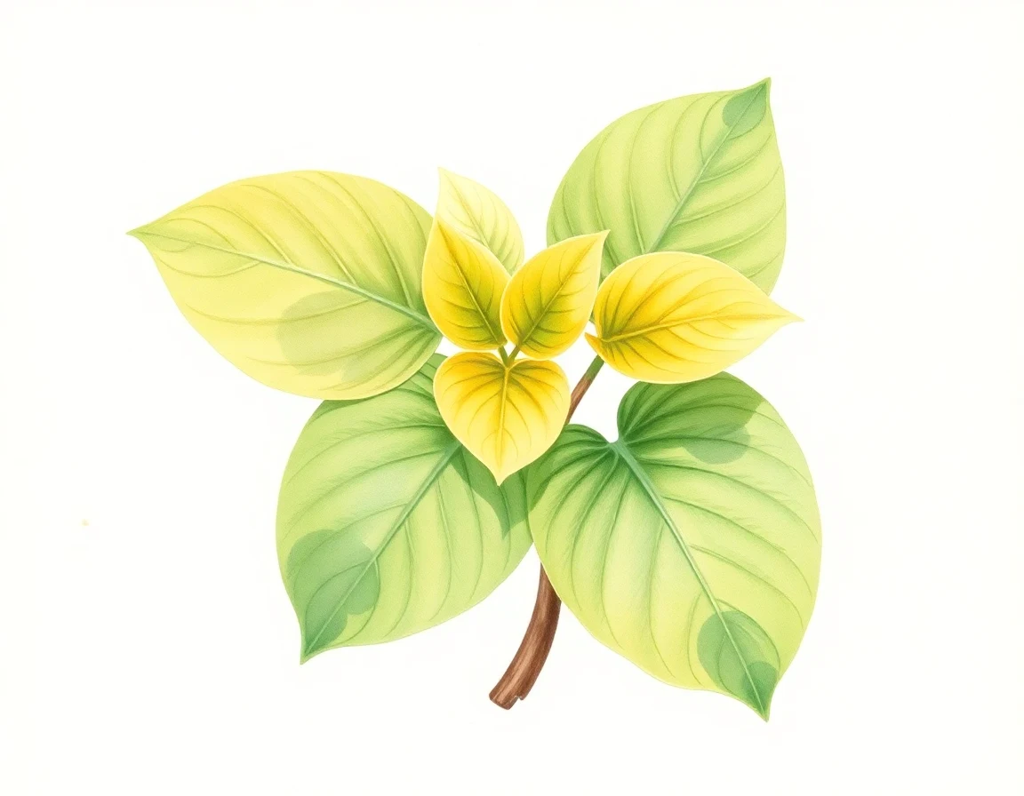Watercolor illustration of Hosta 'Richland White Edge'