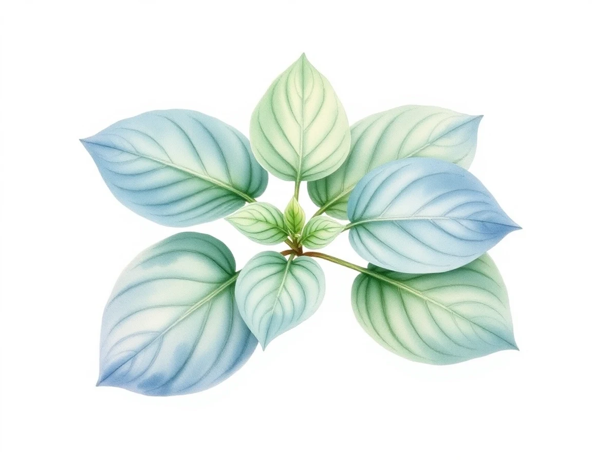 Watercolor illustration of Hosta 'Rock Concert'
