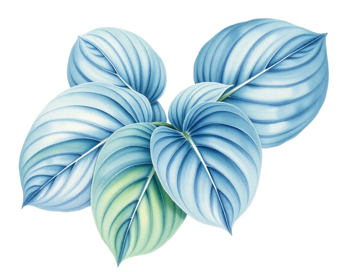 Watercolor illustration of Hosta 'Roseann Walter'