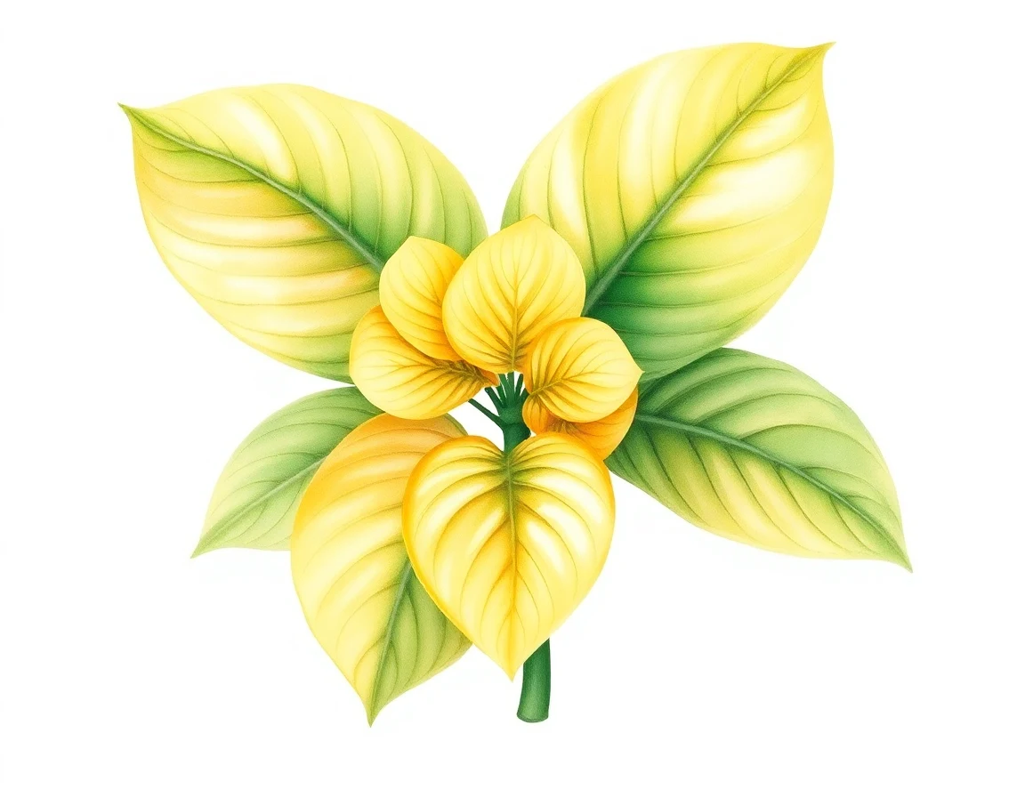 Watercolor illustration of Hosta 'Rosedale Knox'