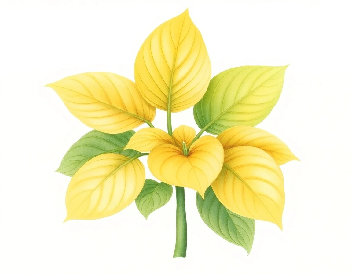 Watercolor illustration of Hosta 'Rosedale Lost Dutchman'