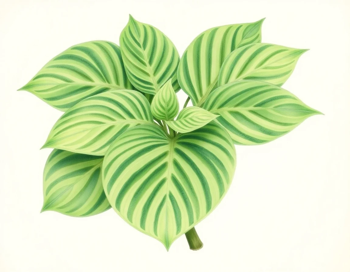 Watercolor illustration of Hosta 'Ruth Reed Mraz'