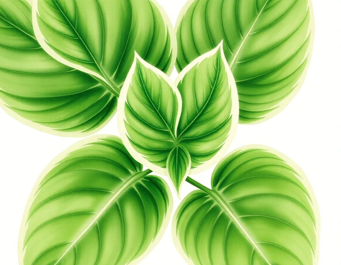 Watercolor illustration of Hosta 'Saint Stephen'
