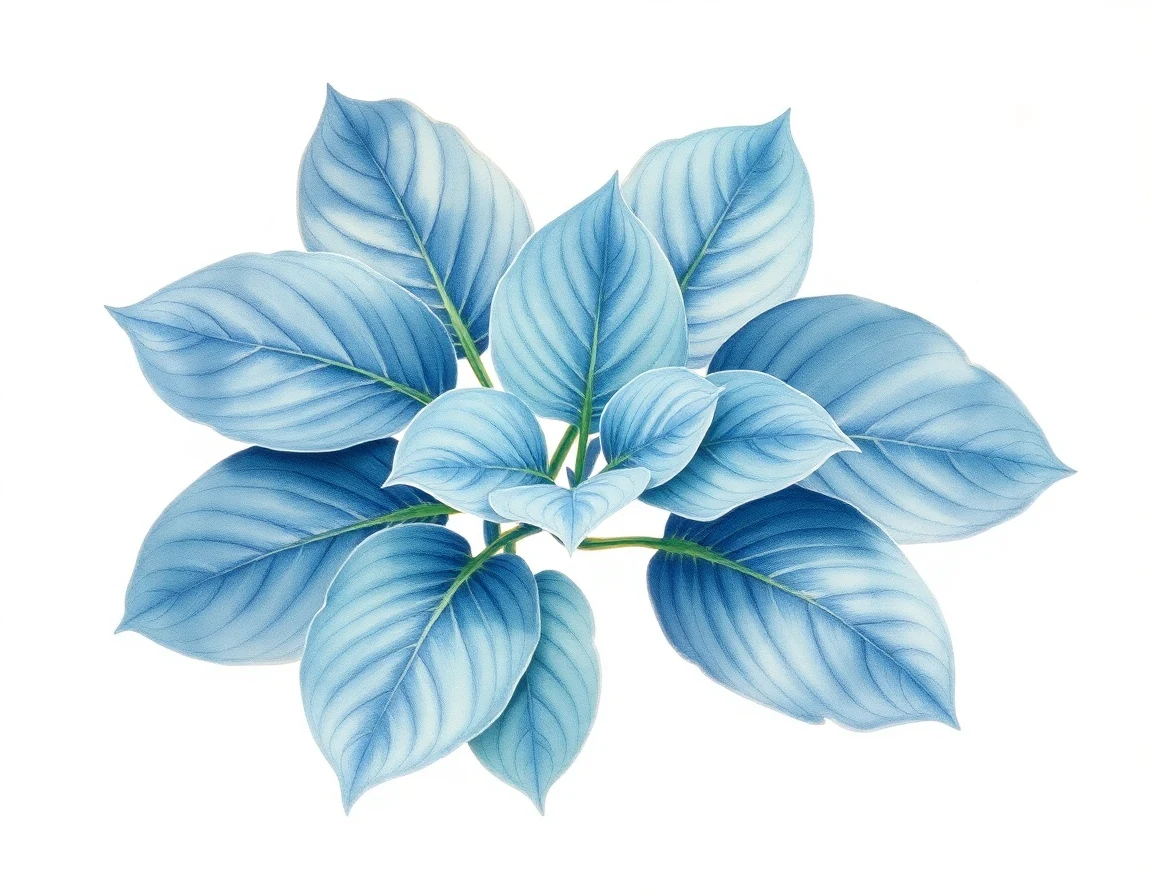 Watercolor illustration of Hosta 'Sara'