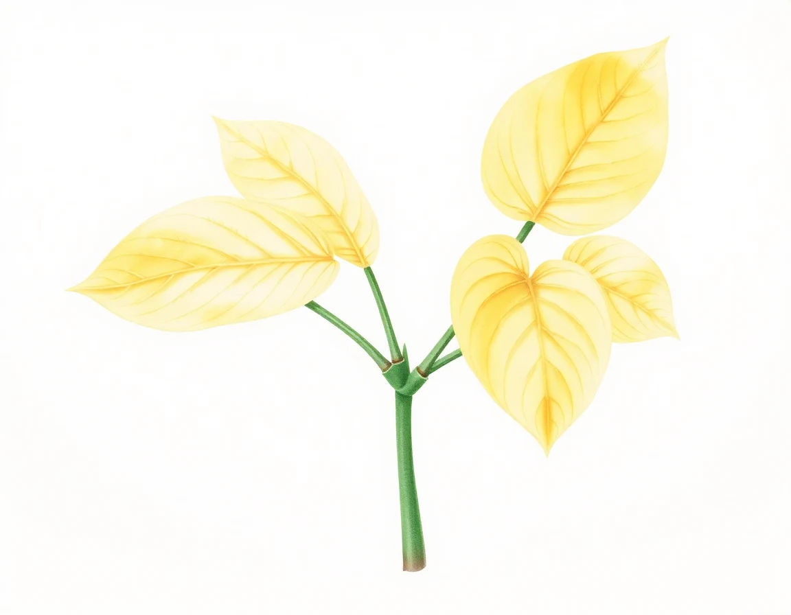 Watercolor illustration of Hosta 'Sarah Jane'