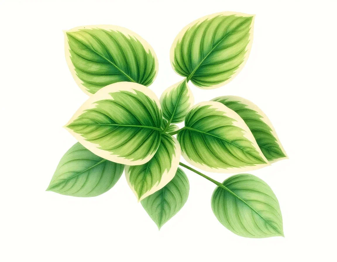 Watercolor illustration of Hosta 'Sarah Kennedy'