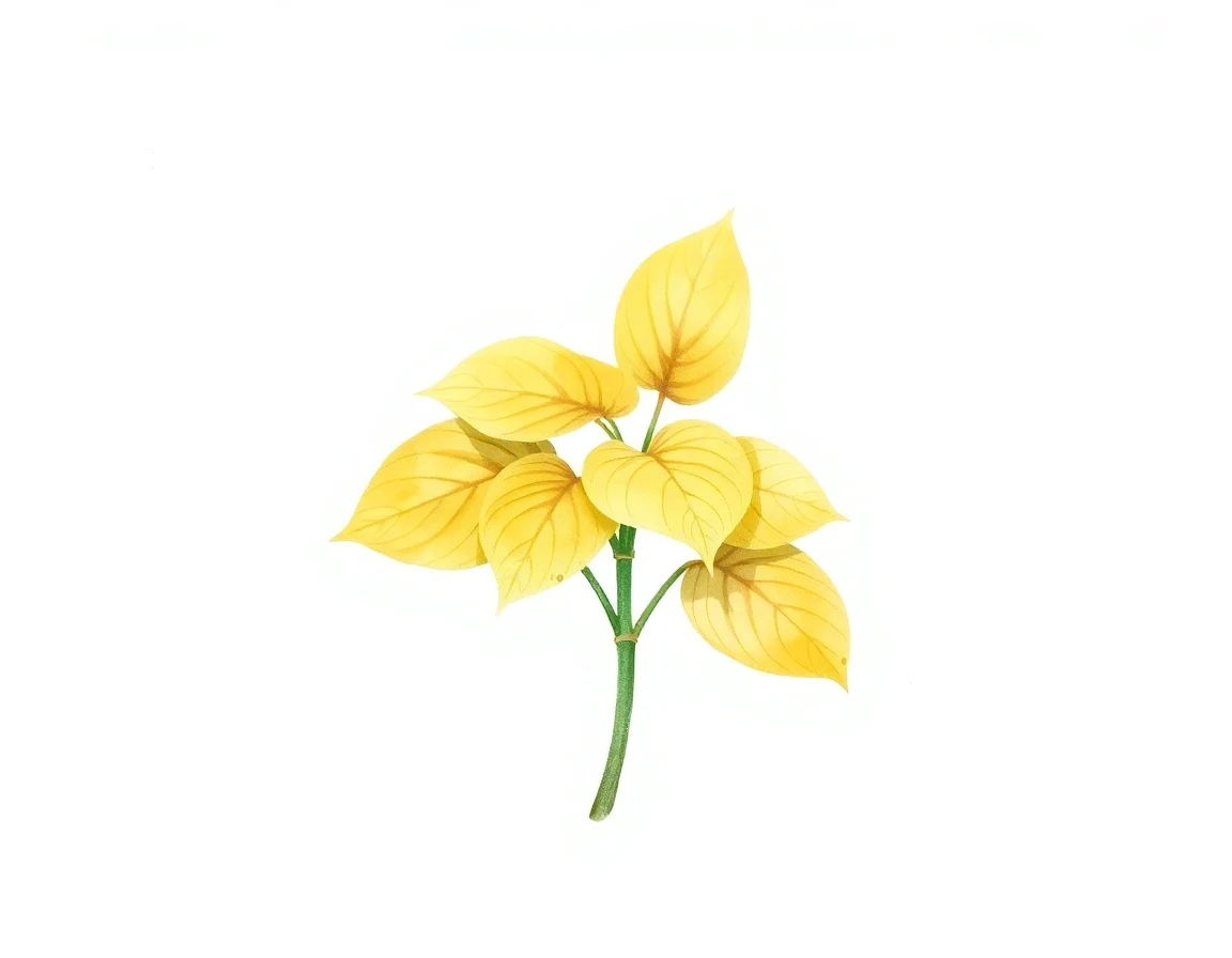 Watercolor illustration of Hosta 'Scarlet O'Hara'