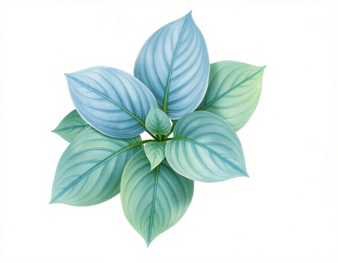 Watercolor illustration of Hosta 'Scheherazade'