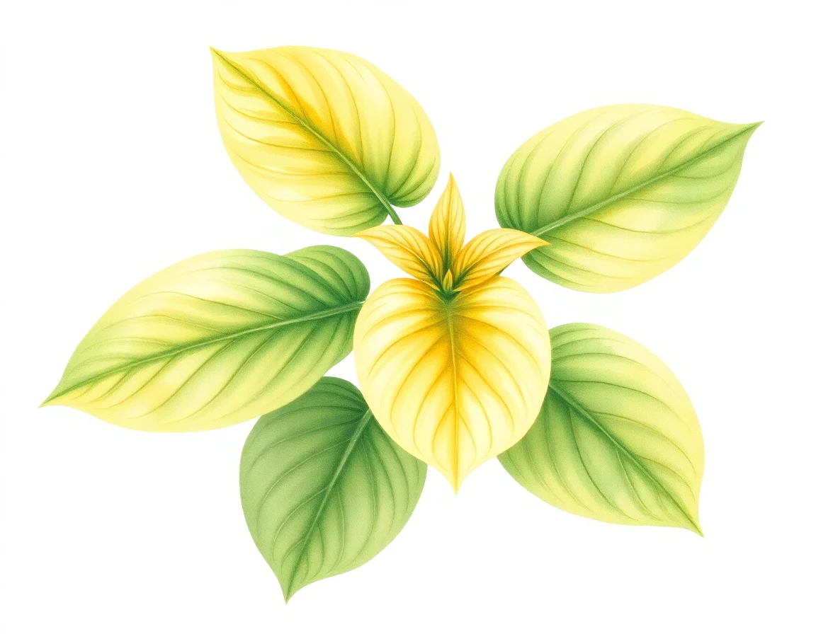 Watercolor illustration of Hosta 'Sea Foam'