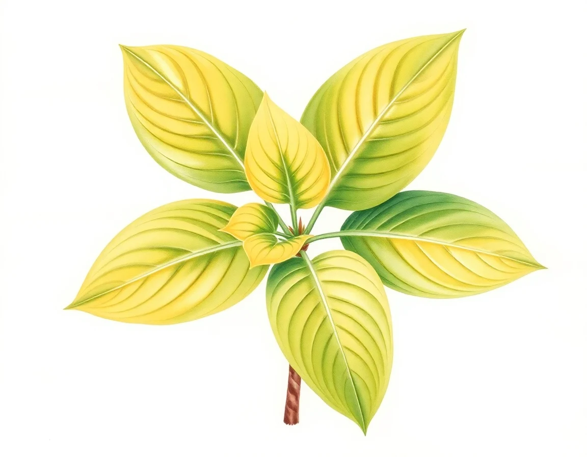 Watercolor illustration of Hosta 'Sea Gold'