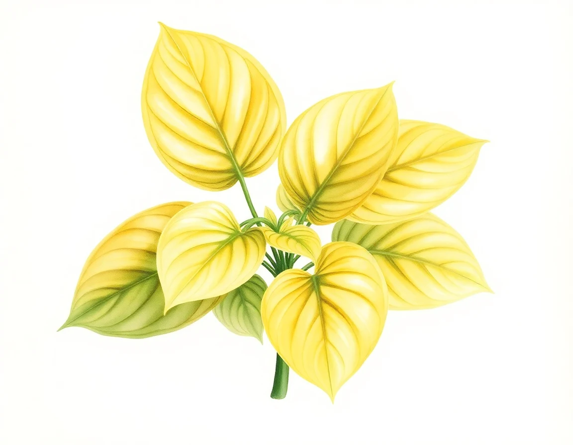 Watercolor illustration of Hosta 'Sea Gulf Stream'