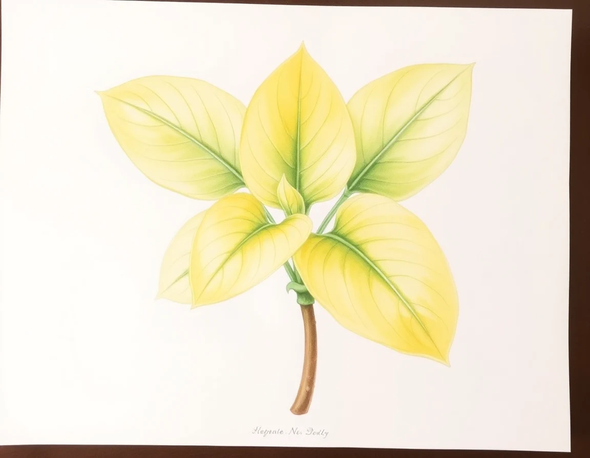 Watercolor illustration of Hosta 'Sea Nautilus'