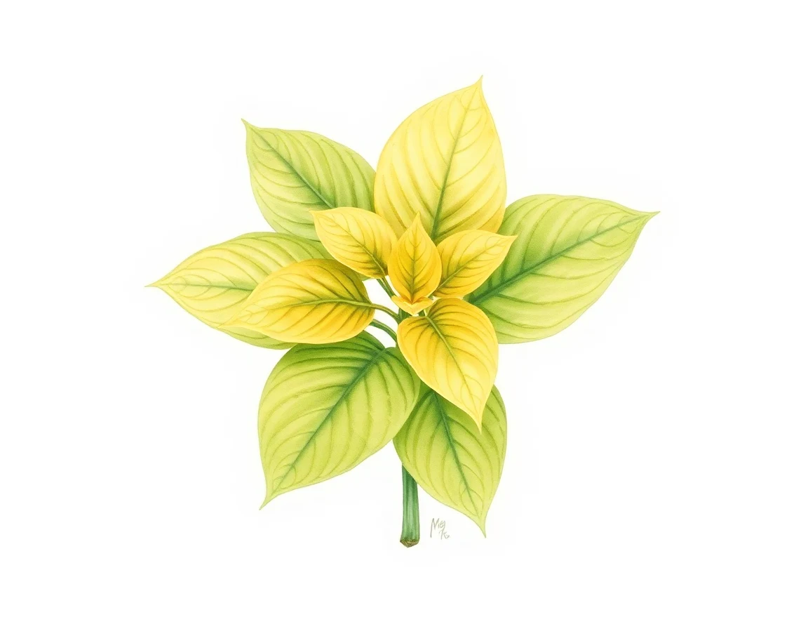 Watercolor illustration of Hosta 'Sea Sprite'