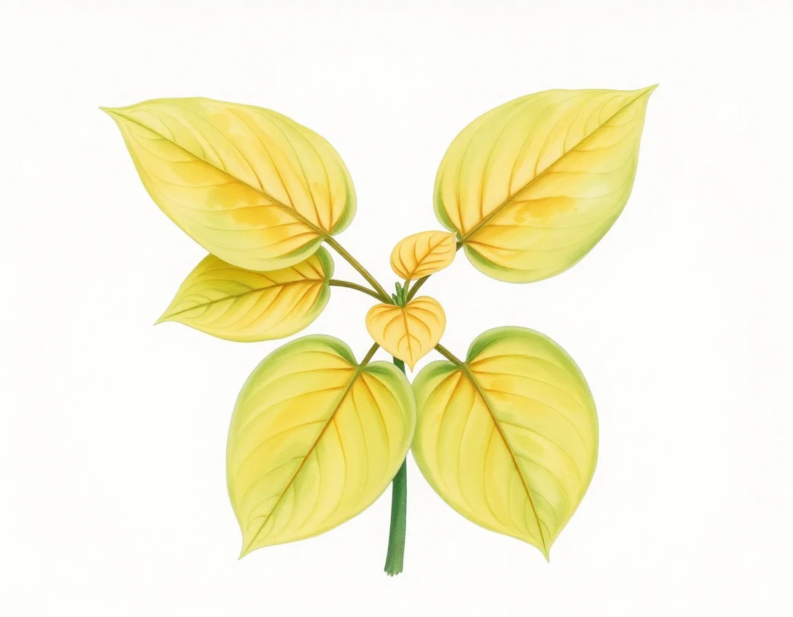 Watercolor illustration of Hosta 'Sea Wiggles'