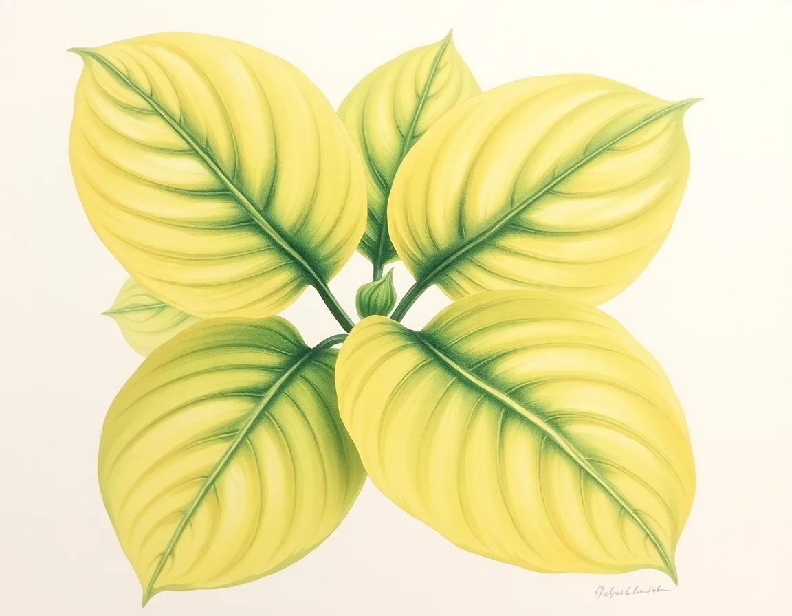 Watercolor illustration of Hosta 'Seducer'