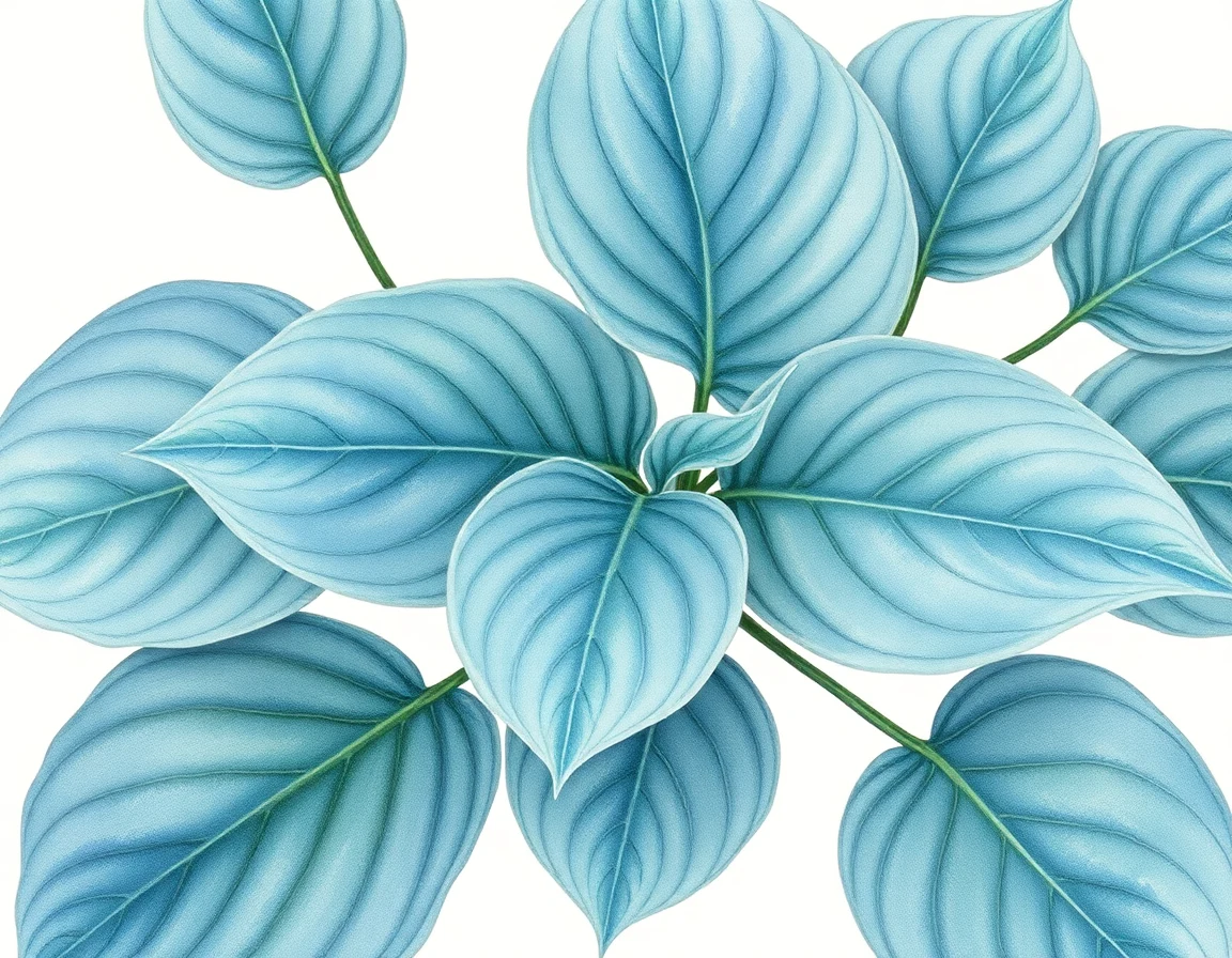 Watercolor illustration of Hosta 'September Surprise'