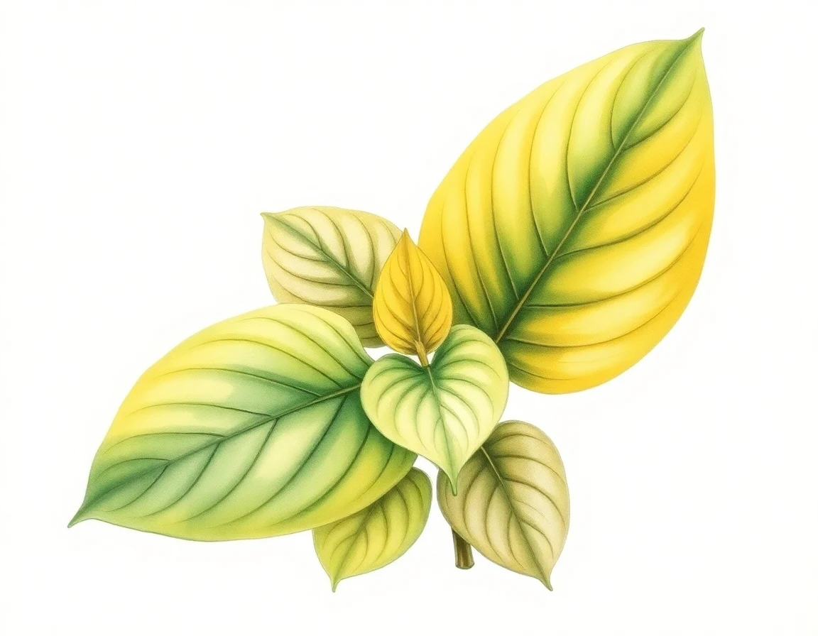 Watercolor illustration of Hosta 'Shadow Wood Ruffles'