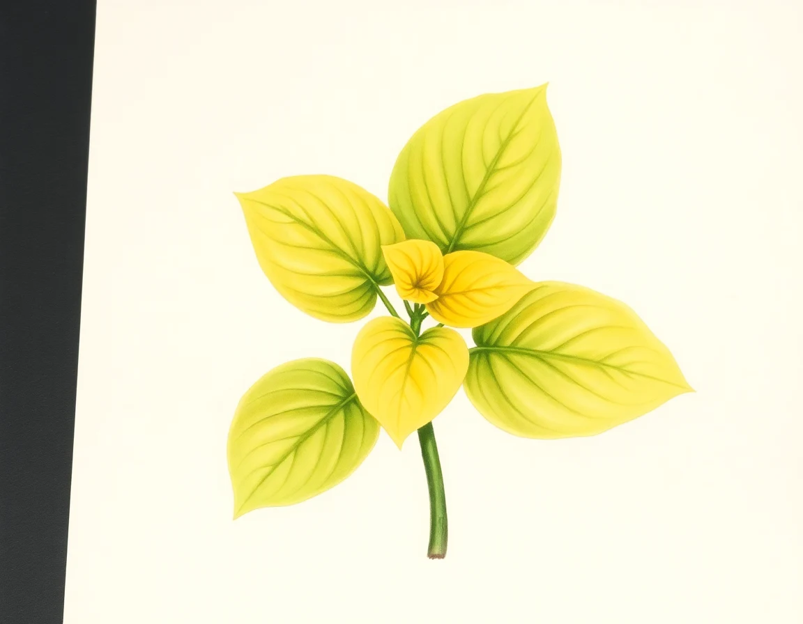 Watercolor illustration of Hosta 'Shell Bell'