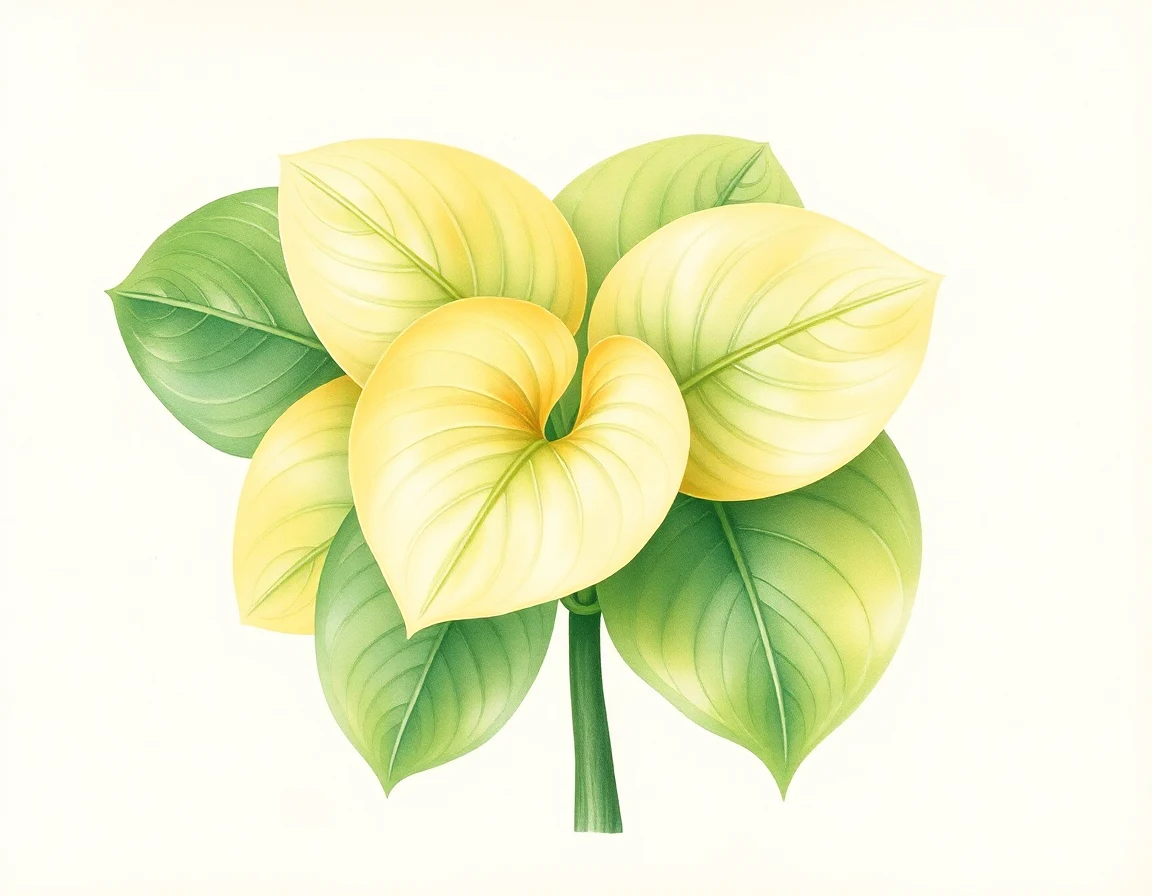 Watercolor illustration of Hosta 'Sheriff of Nottingham'
