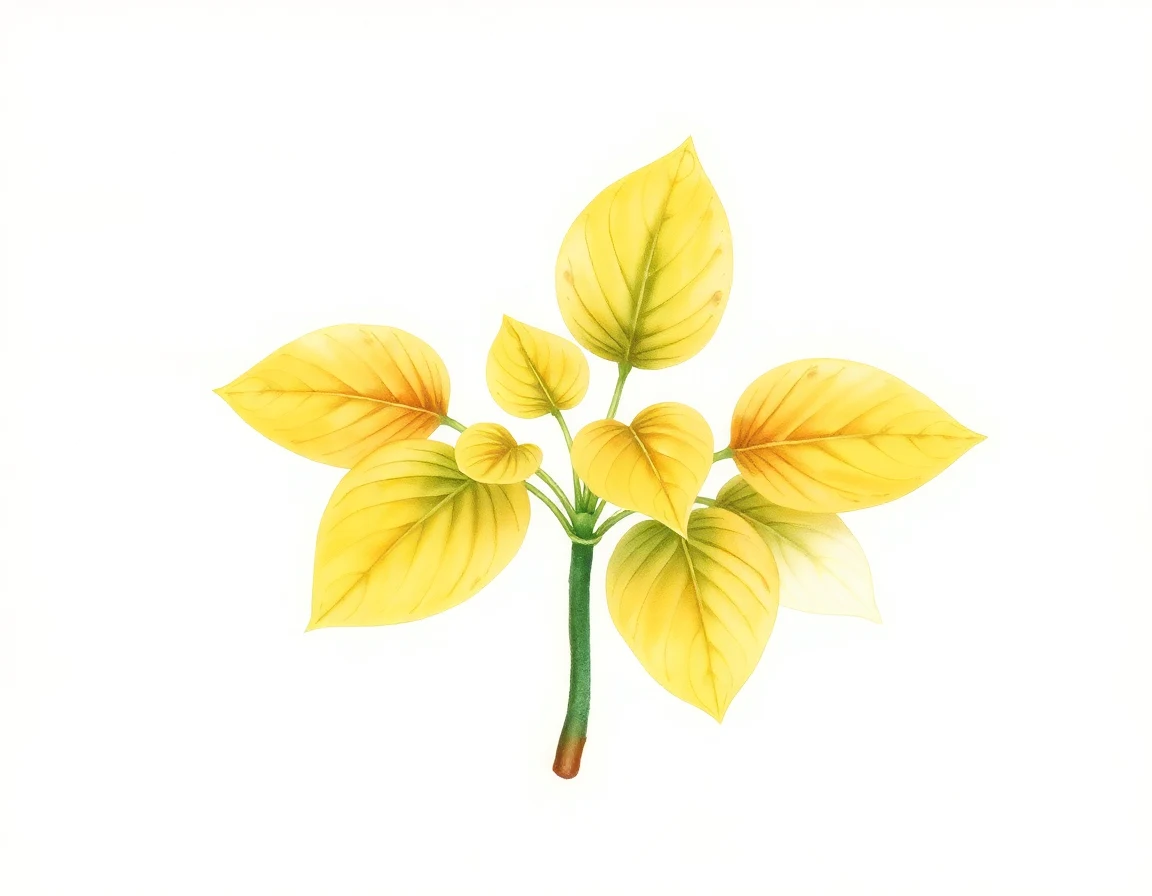 Watercolor illustration of Hosta 'Shirley Levy'