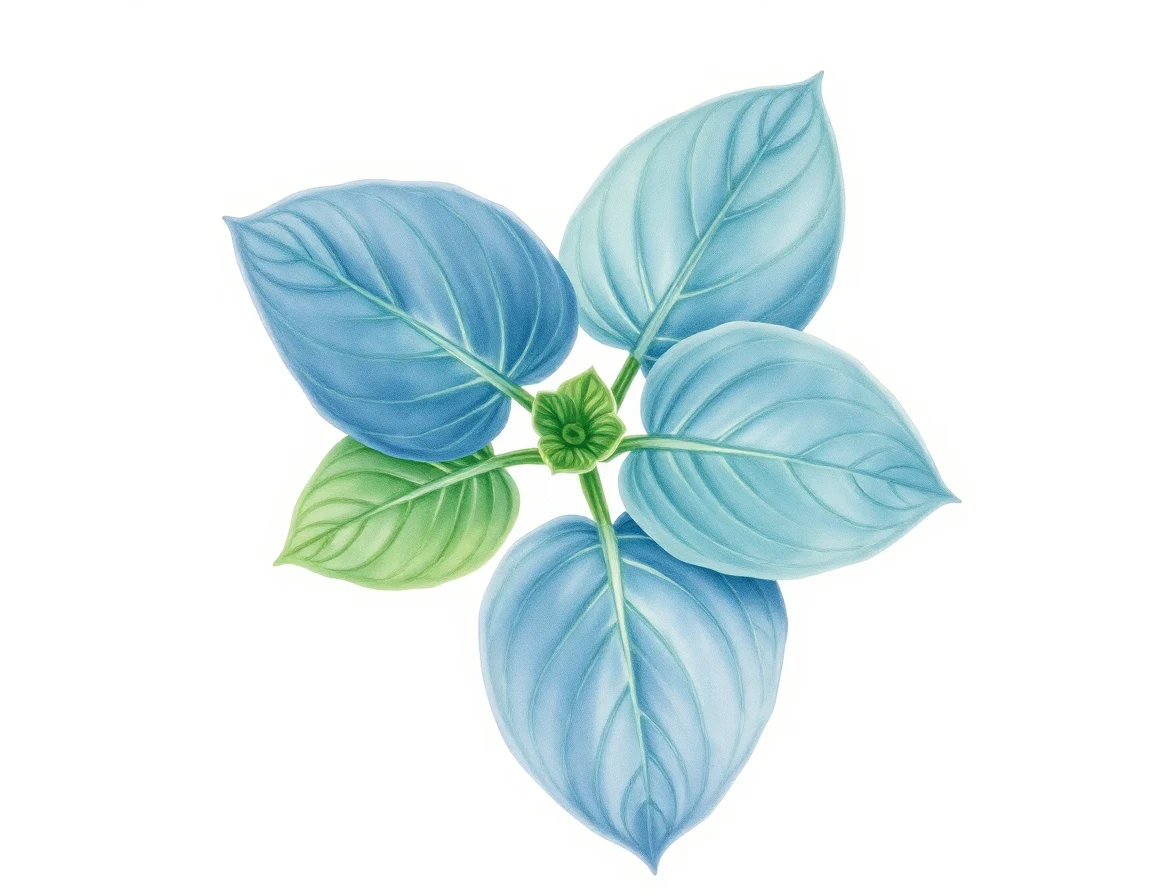 Watercolor illustration of Hosta 'Sir Lancelot'