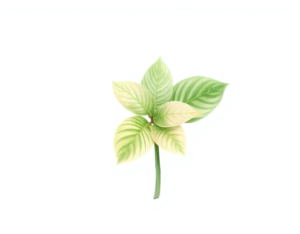 Watercolor illustration of Hosta 'Southern Comfort'