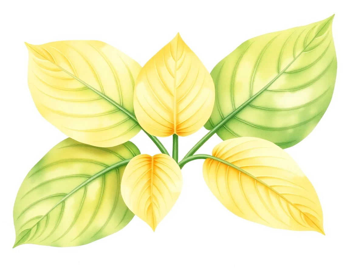 Watercolor illustration of Hosta 'Spotlight'