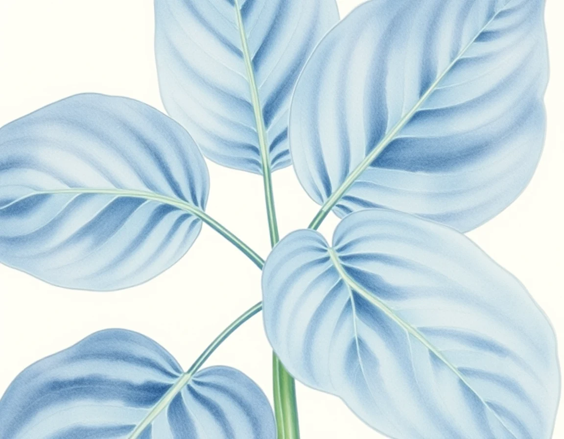 Watercolor illustration of Hosta 'Steve Moldovan'