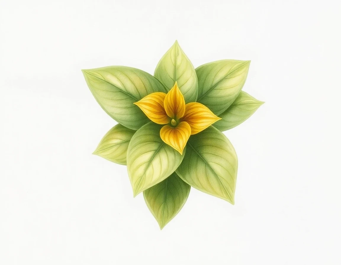 Watercolor illustration of Hosta 'Stone's Valentine'