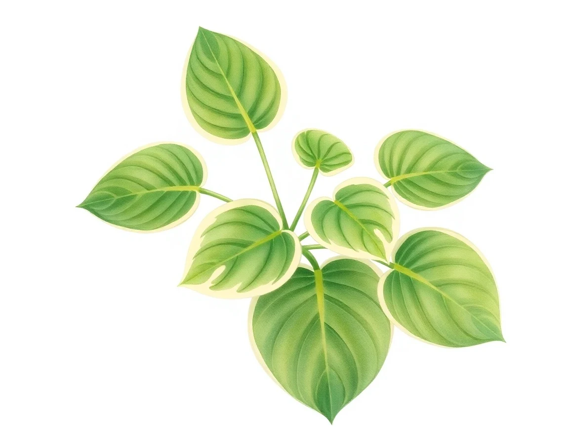 Watercolor illustration of Hosta 'Striker'