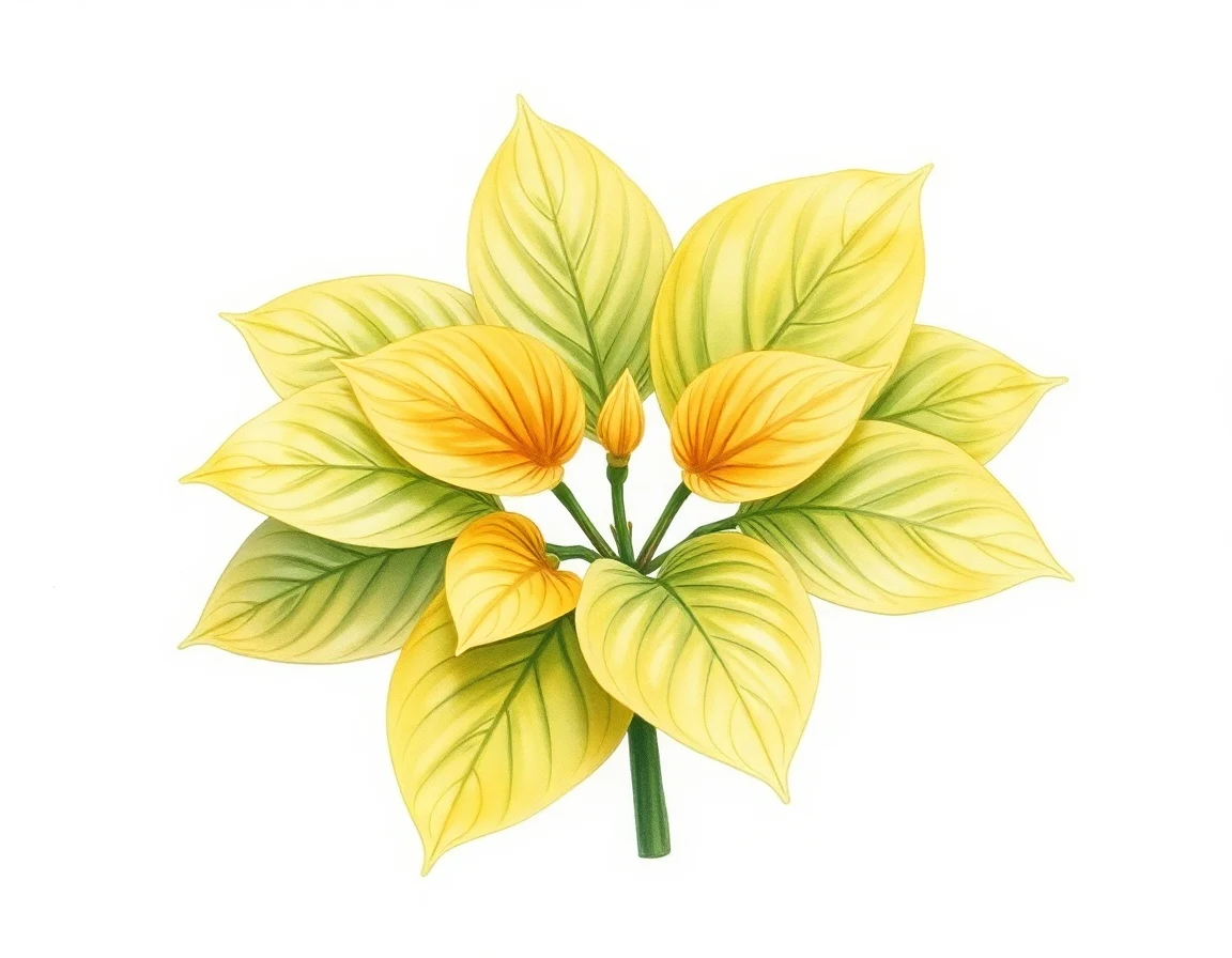 Watercolor illustration of Hosta 'Stud Muffin'