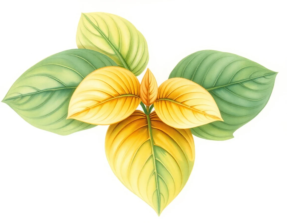 Watercolor illustration of Hosta 'Sum Total'