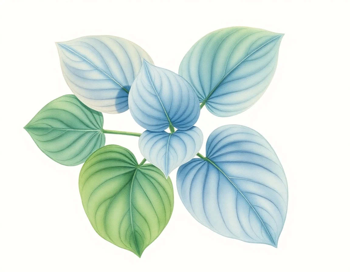 Watercolor illustration of Hosta 'Summer Joy'