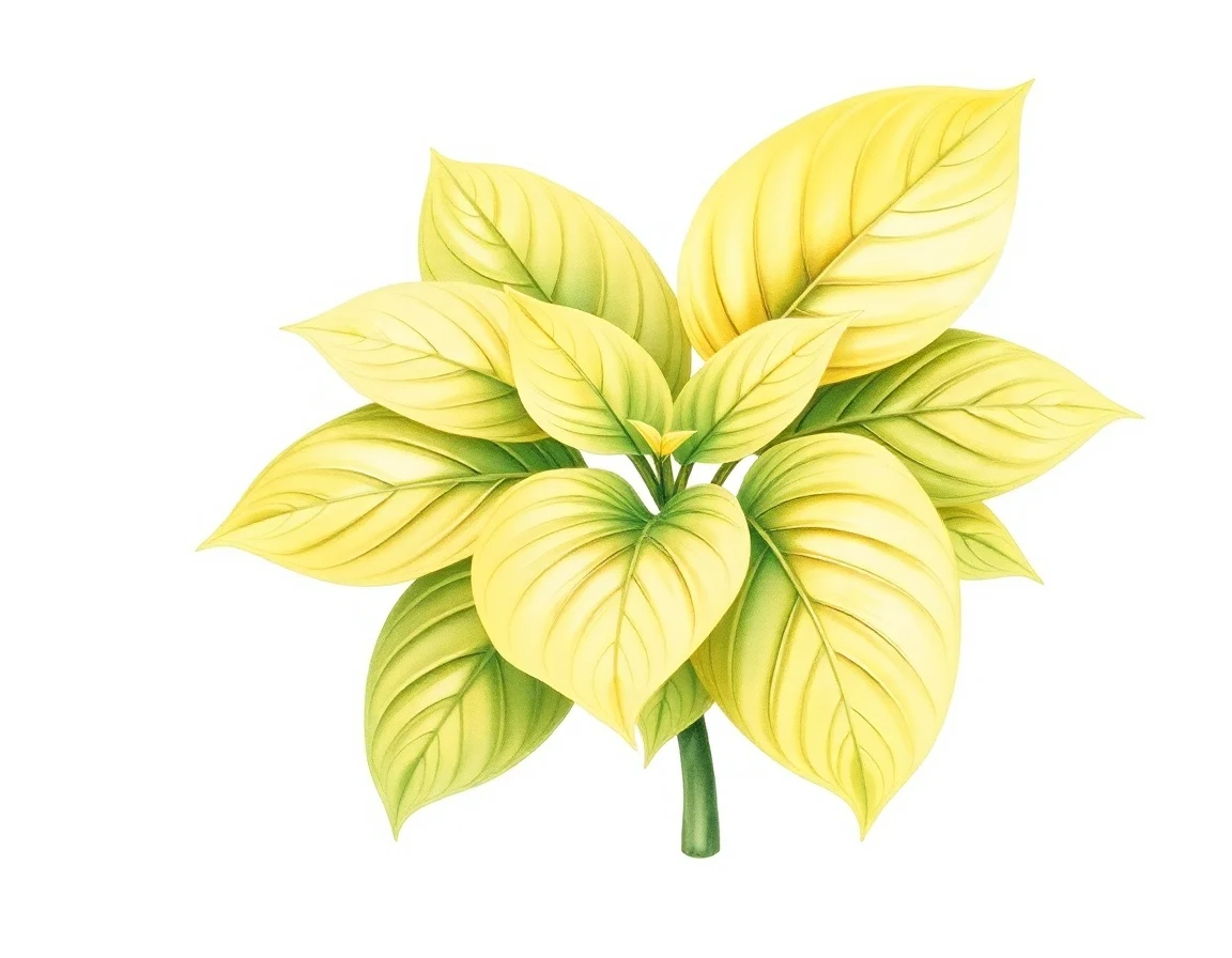 Watercolor illustration of Hosta 'Summer Palace'