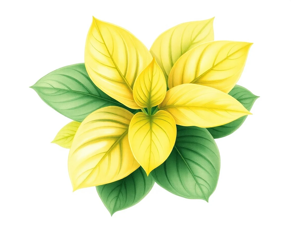 Watercolor illustration of Hosta 'Surfboard'