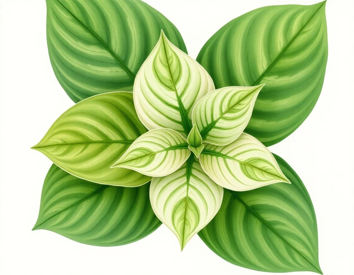 Watercolor illustration of Hosta 'Tardiflora Hybrida'