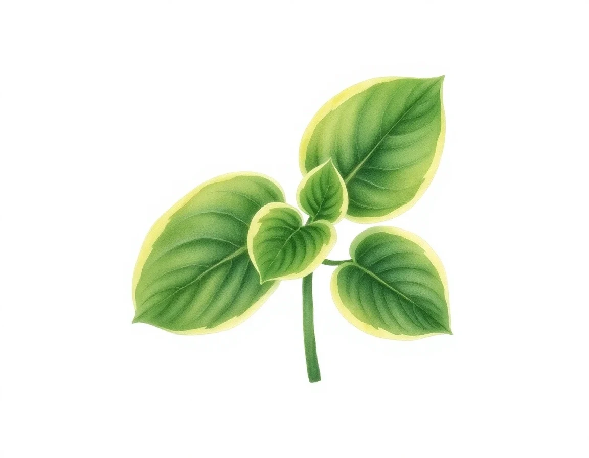 Watercolor illustration of Hosta 'The Ambassador'