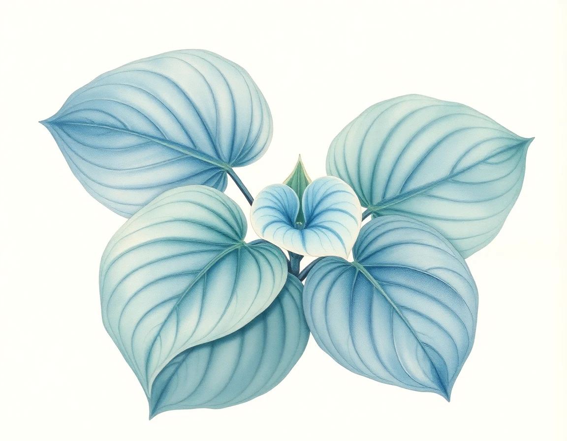 Watercolor illustration of Hosta 'The High Life'